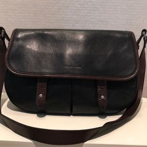 Francesco Biasia Black Leather Shoulder Satchel
